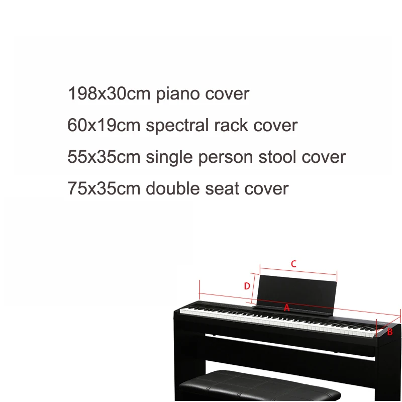 1 PCS Nordic luxury 88-key electronic piano dust-proof half cover 61-key electric piano cover/Shelf cover/Stool cover
