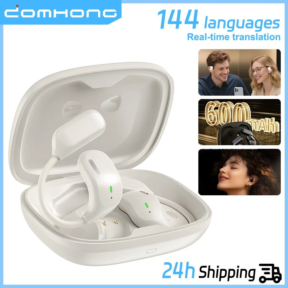 

Touch Screen OWS Wireless Bluetooth Earphone 144 Languages Real Time Translation Headphones Sports Earbuds HD Audio ENC Headset