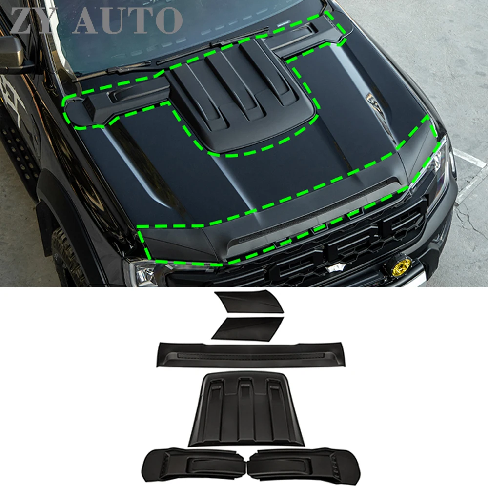 

For Ford Ranger 2023+ Car Front Racing Grille Engine Hood Cover Trim Protector Decoration Sticker Hood Guard Shields Accessories