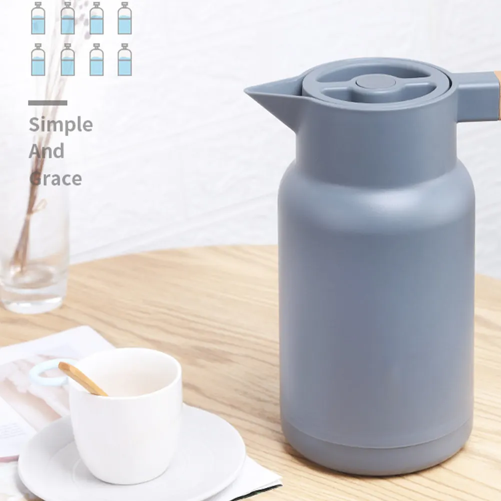 

Large Capacity Thermal Bottle Insulated Water Bottle Pot Grey Household Water Container for Home Office Travel Outdoor Use