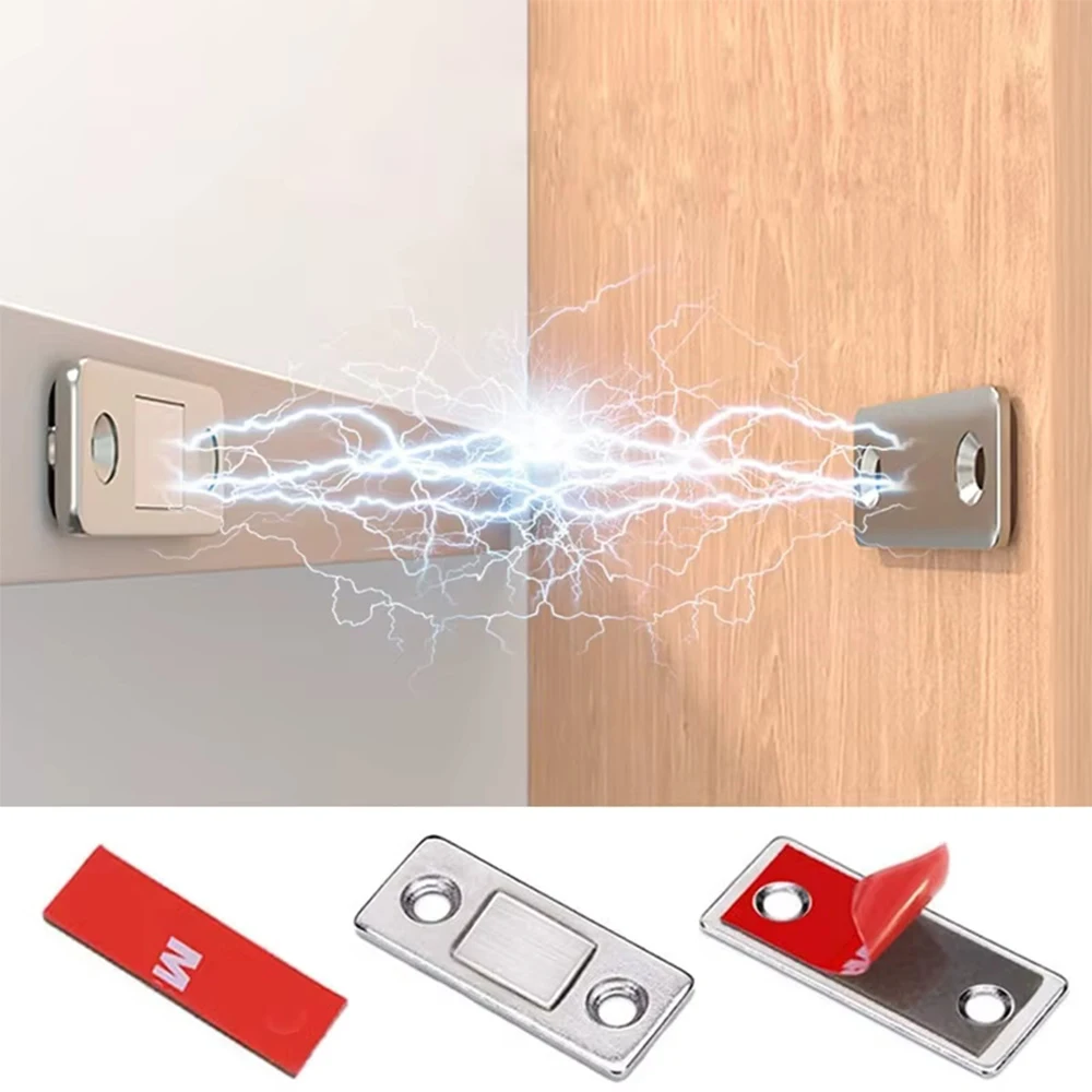 KATWAY 2 حزمة لاصق درج الصيد رقيقة جدا خزانة الصيد خزانة المطبخ الباب إغلاق الباب المغناطيسي الصيد أقرب HH-AA447 #5