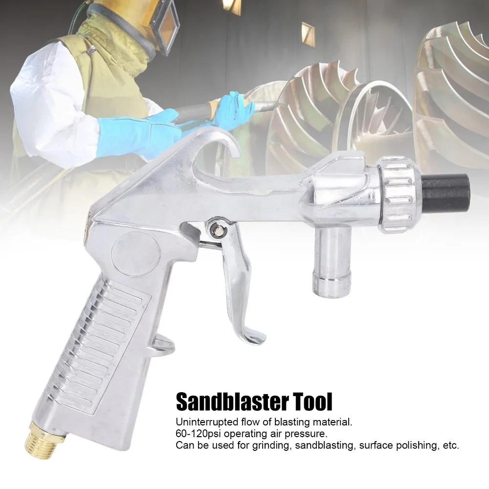 Siphon Feed Sandblaster Kit Multiple Nozzle Sizes Rust Remove Sandblasting Gun Kit Abrasive Sand Blasting Nozzle