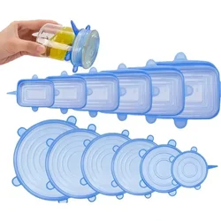 Dishes Adjustable Elastic Silicone Caps Cover For Kitchen Accessory Refrigerator Container Storage Fridge General Adaptive Food