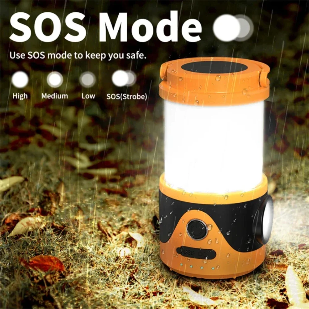 Outdoor Camping Lantern 10000MA USB Rechargeable 12 Adjustable Modes Power Bank Emergency Power Bank Fishing Tent Work Lights