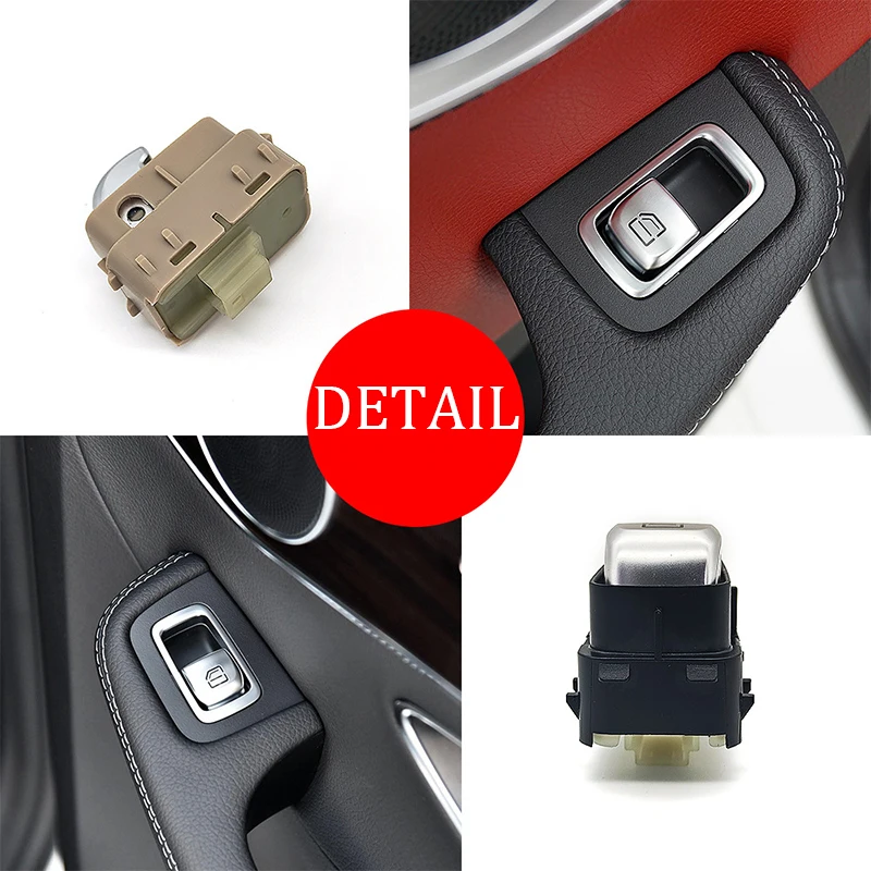 For Benz C-Class W205 GLC W253  E-Class W213 2059051513 Car Rear Window Control Switch Regulator Lifter Button Beige Black Brown