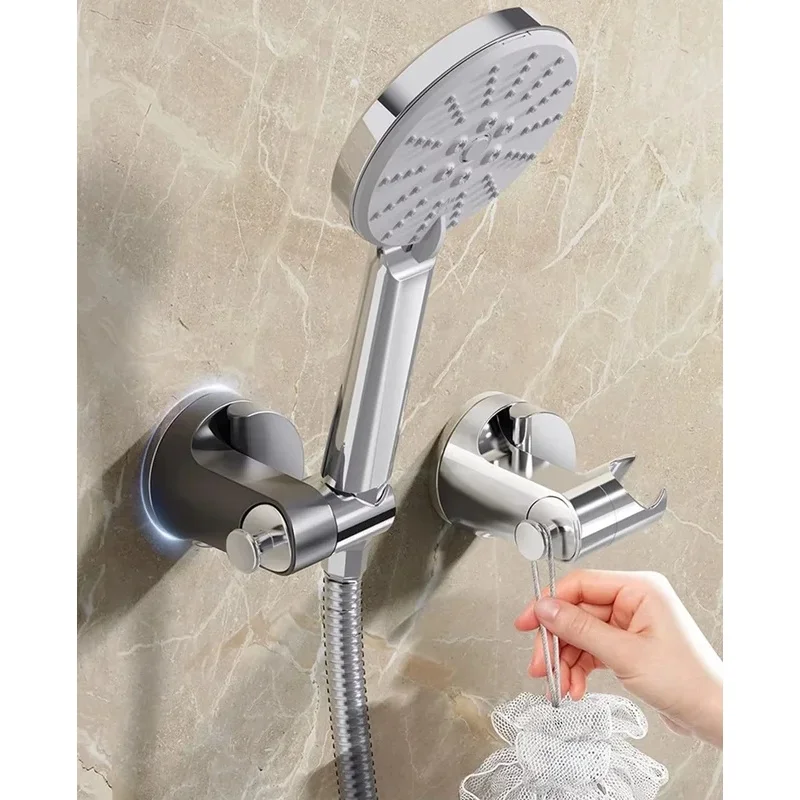 Novo Suporte para Chuveiro 360 ° Suporte ajustável e autoadesivo para chuveiro, com ventosa, acessório para banheiro.