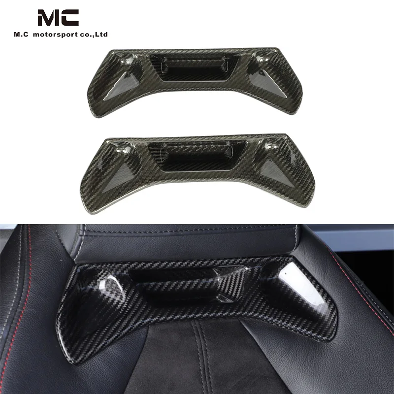 For Toyota SUPRA Coupe A90 A91 MK5 Sticker Carbon Fiber Car Interior Accessories Seat Chrome Delect Cover Car Seat Back Cover