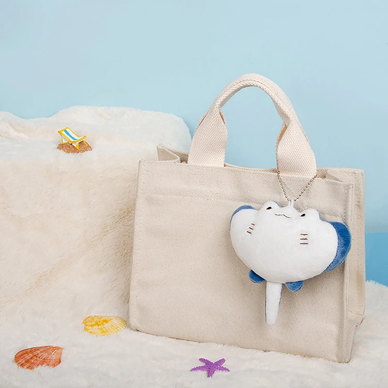 1PC Cartoon Marine Animal Devil Rays Doll Plush Toy Ornament Stuffed Animal Manta Ray Plush Keychain Pendant Kids Girls Gifts
