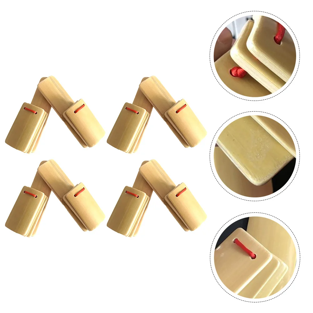 

8Pcs China Crosstalk Kuaiban Bamboo Material Allegro Clapper Good Penetration Rhythm Durable Professional