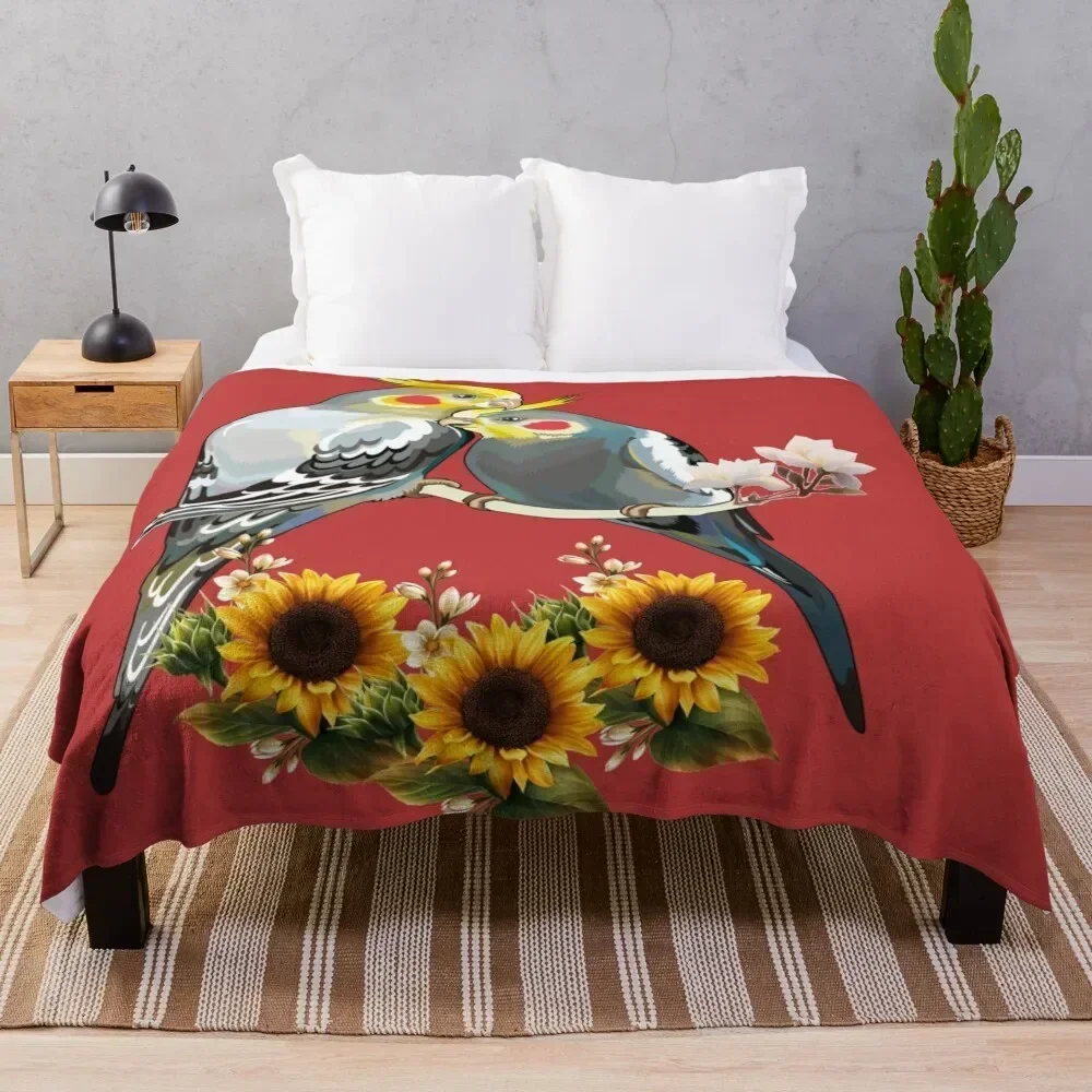 

Cockatiel parrot has a gray body Throw Blanket Quilt Soft Big heavy to sleep Blankets