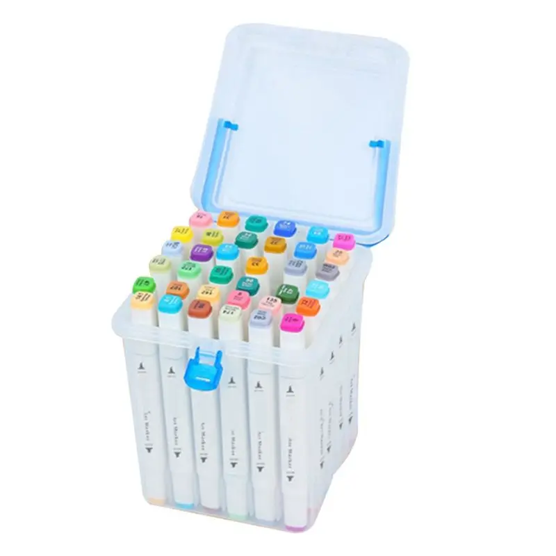 ABNH Drawing Pen 36 Colors Dual Tip Highlighter Marker Set for Artists Adult Coloring Illustration, Design, Anime, Comic