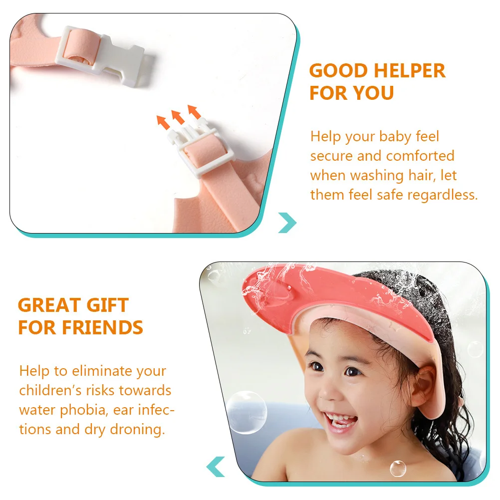 

Детские шапочки для ванны, водонепроницаемый регулируемый козырек, защитная шапочка для душа, защита для ополаскивания волос, защитные шапочки для купания младенцев