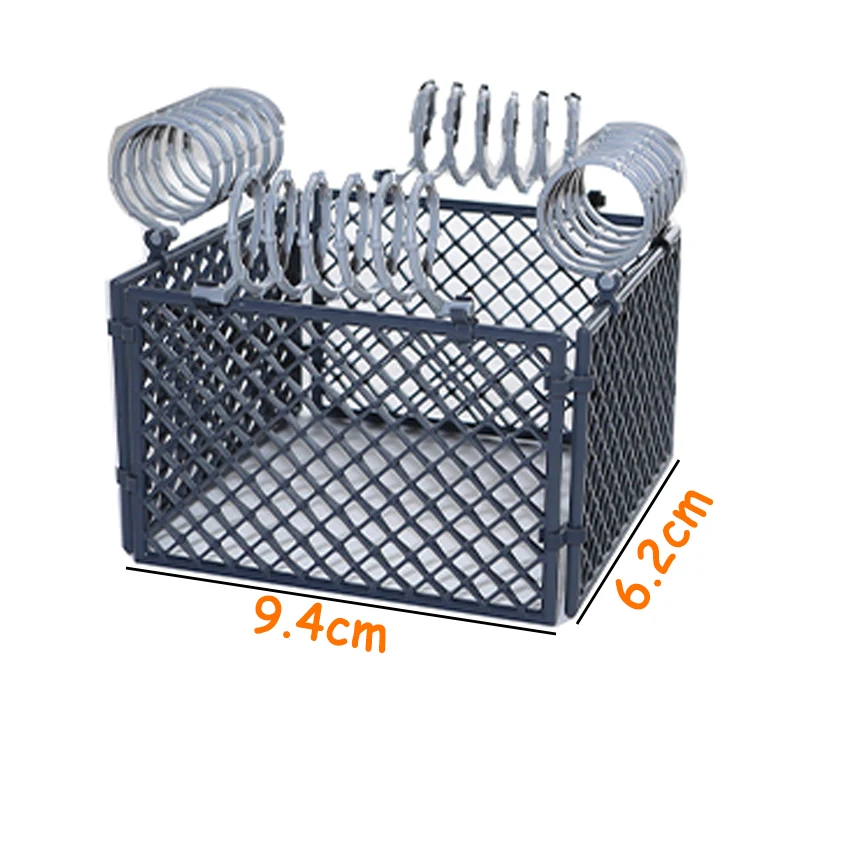 World War II Army Military Self Defense Special Forces Building Blocks Weapon Pack Iron Mesh Fence Battlefield Bunkers Scene