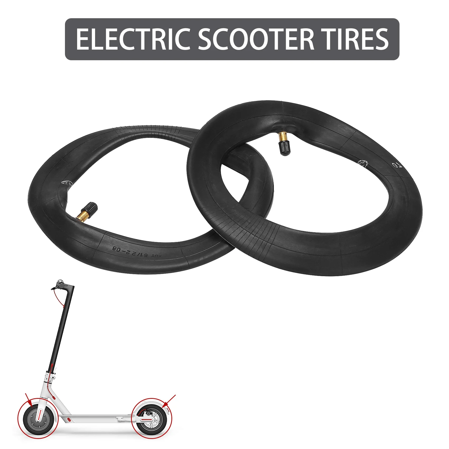 Caméra de Chambre à Air de 8.5 Pouces pour Scooter Électrique, 10 Pièces, 8 1/2x2, pour M365 Spin Bird, Skateboard