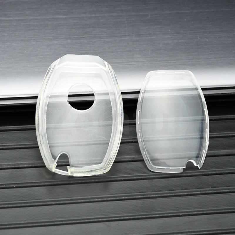 Capa transparente tpu para chave de carro, para mercedes benz w176 w221 w204 w205 a b c s classe amg gla cla glc, suporte remoto sem chave