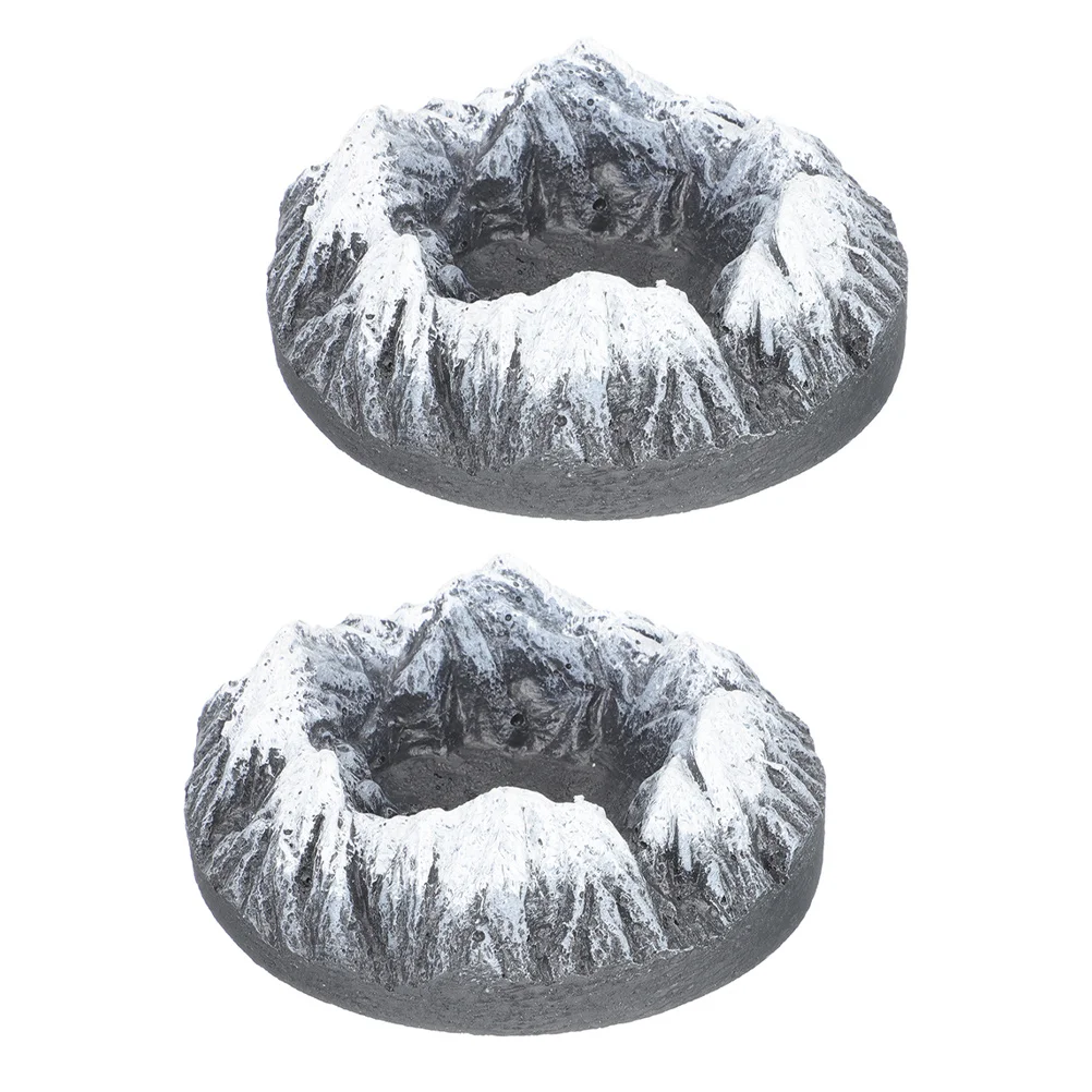 

2pcs Nordic Vintage Ashtray Sculpture Cement Windproof Cigar Holder For Home Office Indoor Outdoor Decorative Tabletop Ash