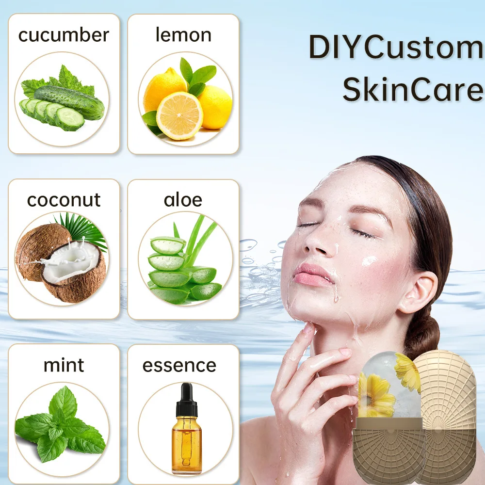 Siliconen trays Beauty Lifting Ice Ball Face Massager Contouring Eye Roller Gezichtsbehandeling Verminder acne Huidverzorgingstool