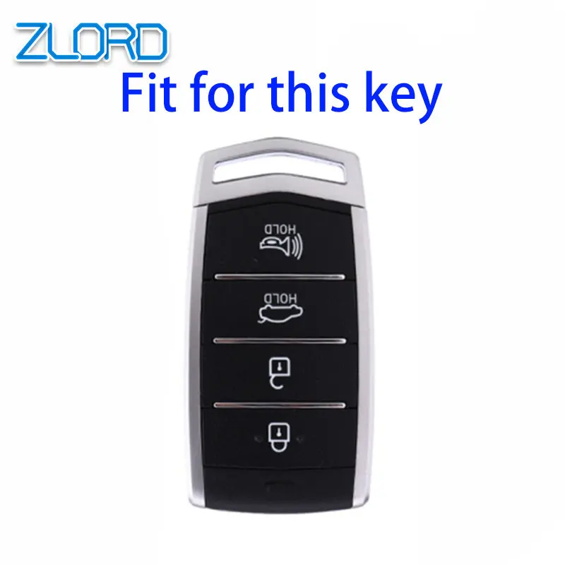 4 Button Key Case for Hyundai Genesis G70 G80 G90 Tpu Car Cover for GV90 Car Accessories Keychains 2017 2018 2019 2020 Genesis