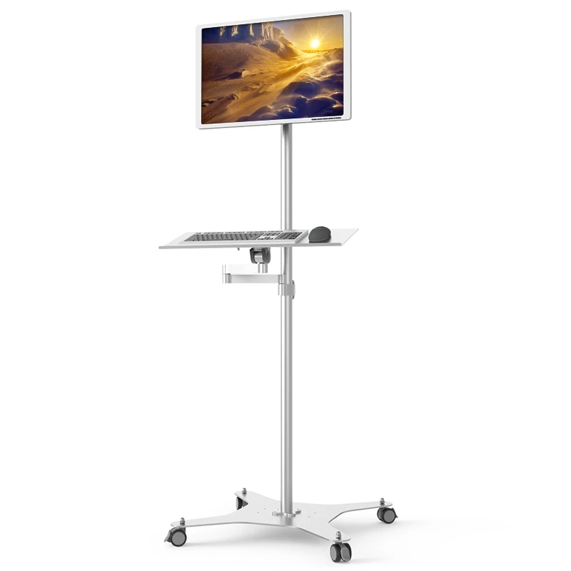 

Computer monitor stand floor-to-ceiling movable rotating aluminum alloy hanger LCD screen TV cart