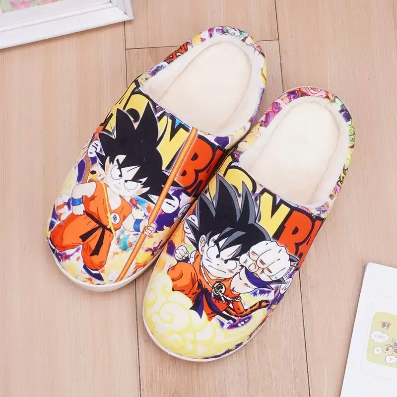 

Slippers For Men Women Boy Girl Fashion Cute Gift Anime Indoor Slippers Anime Dragon Ball Son Goku Cosplay Winter Warm Slippers