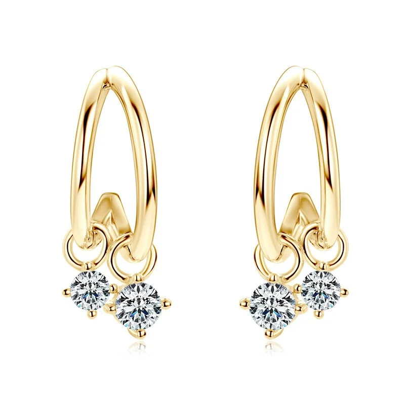 

EMO-372 Lefei Fashion Trendy Classic Luxury Match-all Moissanite Design Dangle Earrings For Women Silver 925 Party Jewelry Gifts