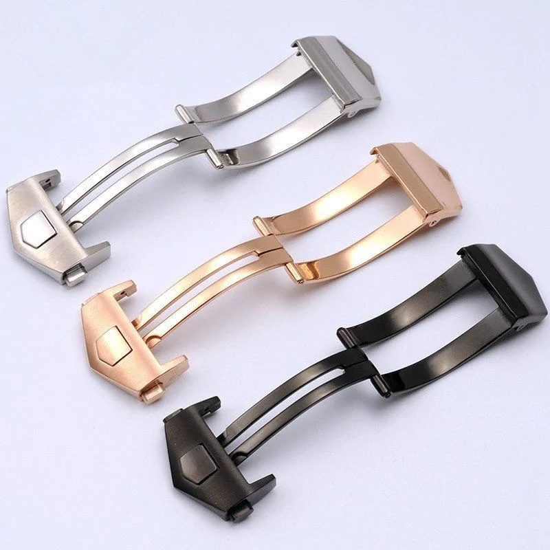 18mm 20mm Watch Buckle for TAG Heuer Connected Modular Calera Strap Stainless Steel Folding Clasp Double Button Watchband
