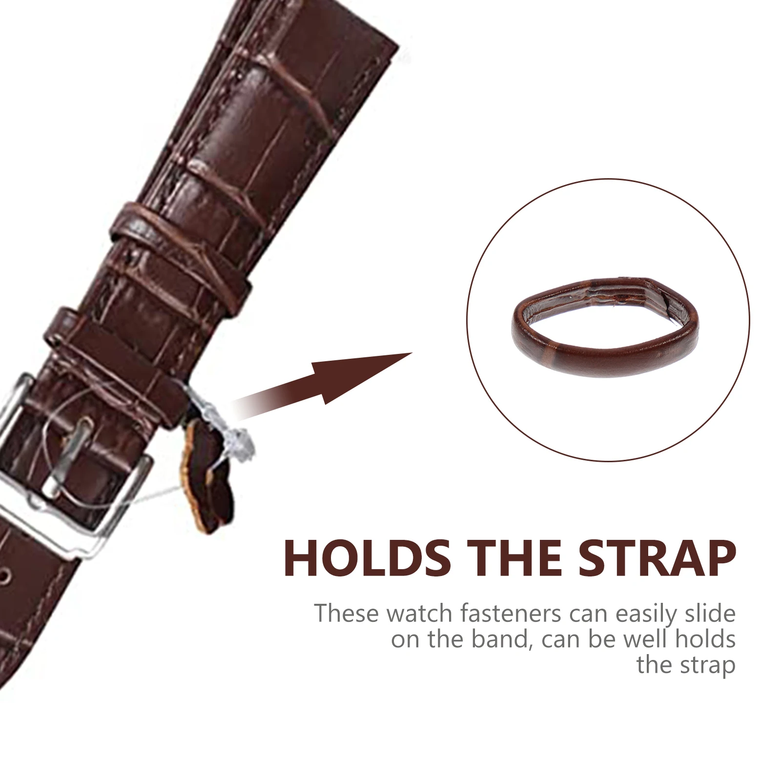 

10pcs Band Loops Wear-Resistant Replacement For Watch Straps Lightweight Secure Fastener Watch Accessory