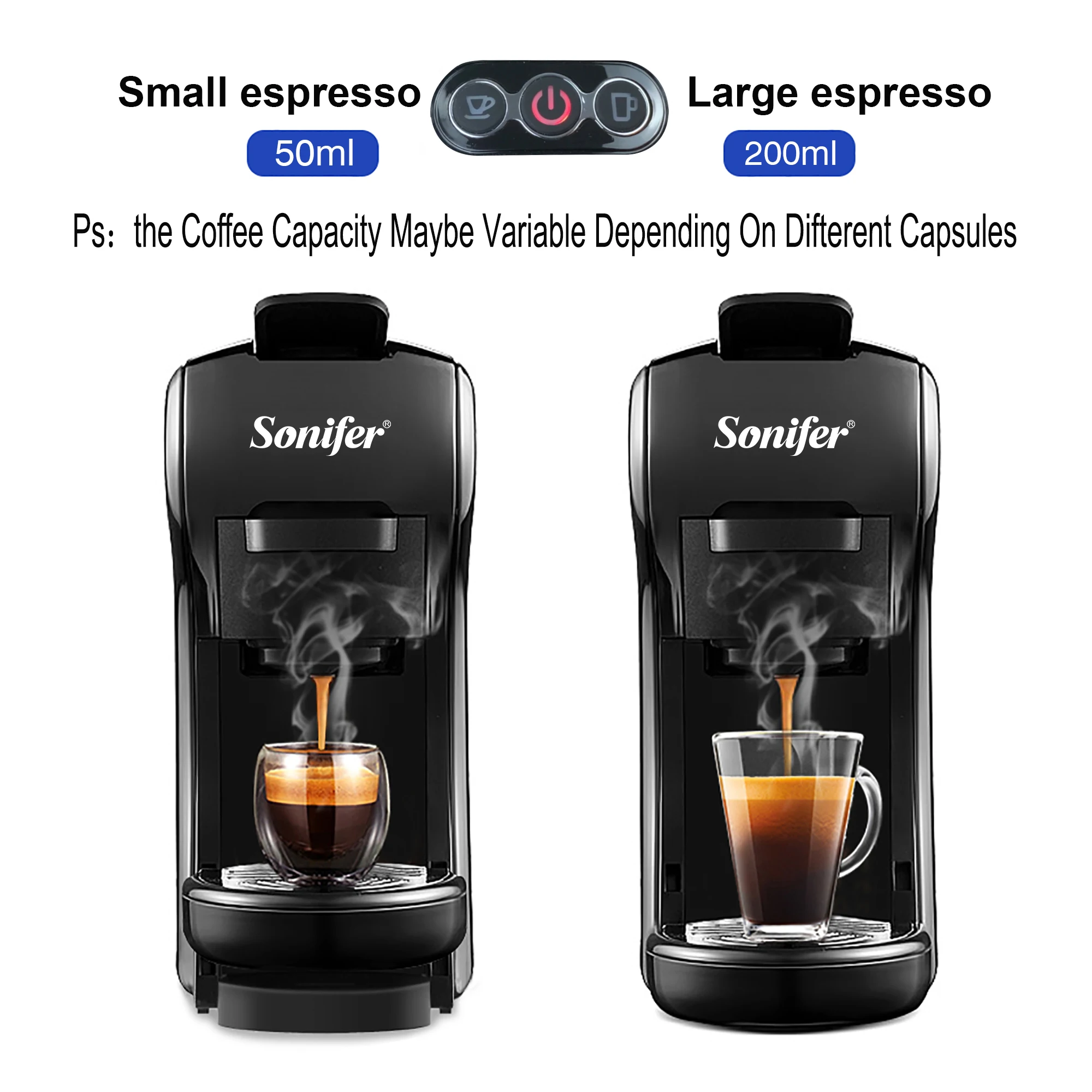 Expresso Coffee Machine Capsule 19 Bar Coffee Maker 3 In1 Multiple Capsule For Dolce Gusto&Nespresso&Powder For Gift Sonifer