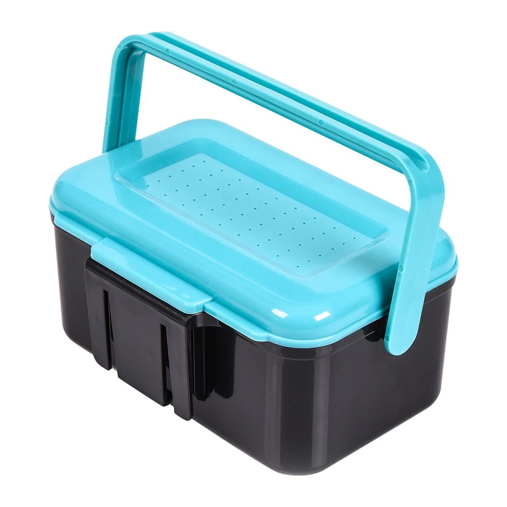 Fishing Live Bait Box Fishing Plastic Bait Box Bait Storage Box Worm Bait Holder Portable Fishing Live Bait Storage Box