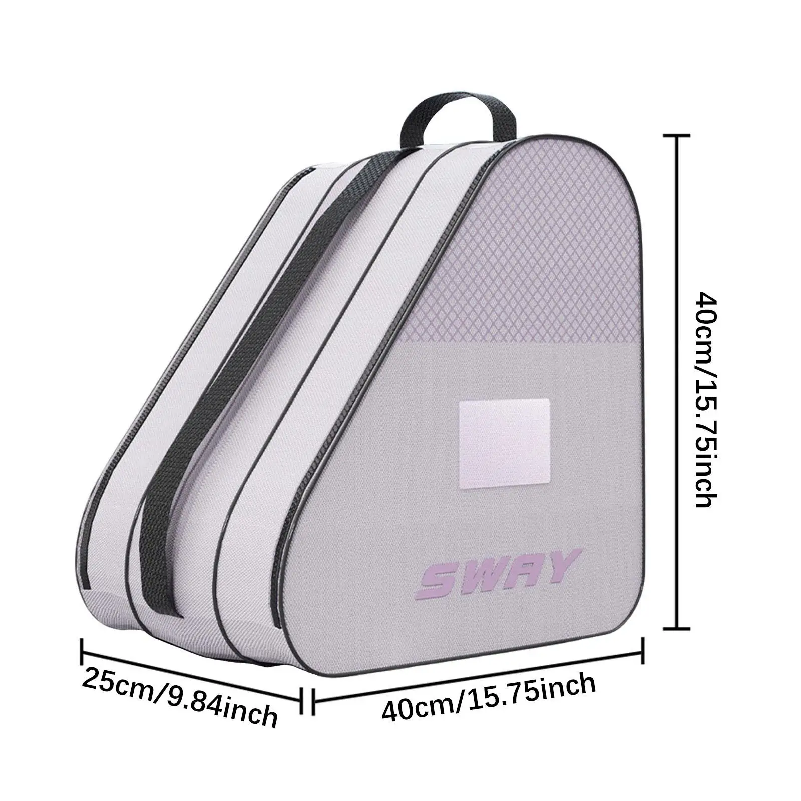 Artistic Skating Bag Large Compartment Roller Ski Bag Transport Organizer with Top Handle for Professionals