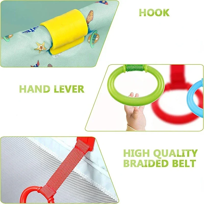 Pull Ring For Playpen Baby Crib Hooks General Use Hooks Baby Toys Pendants Bed Rings Hooks Hanging Ring Help Baby Stand