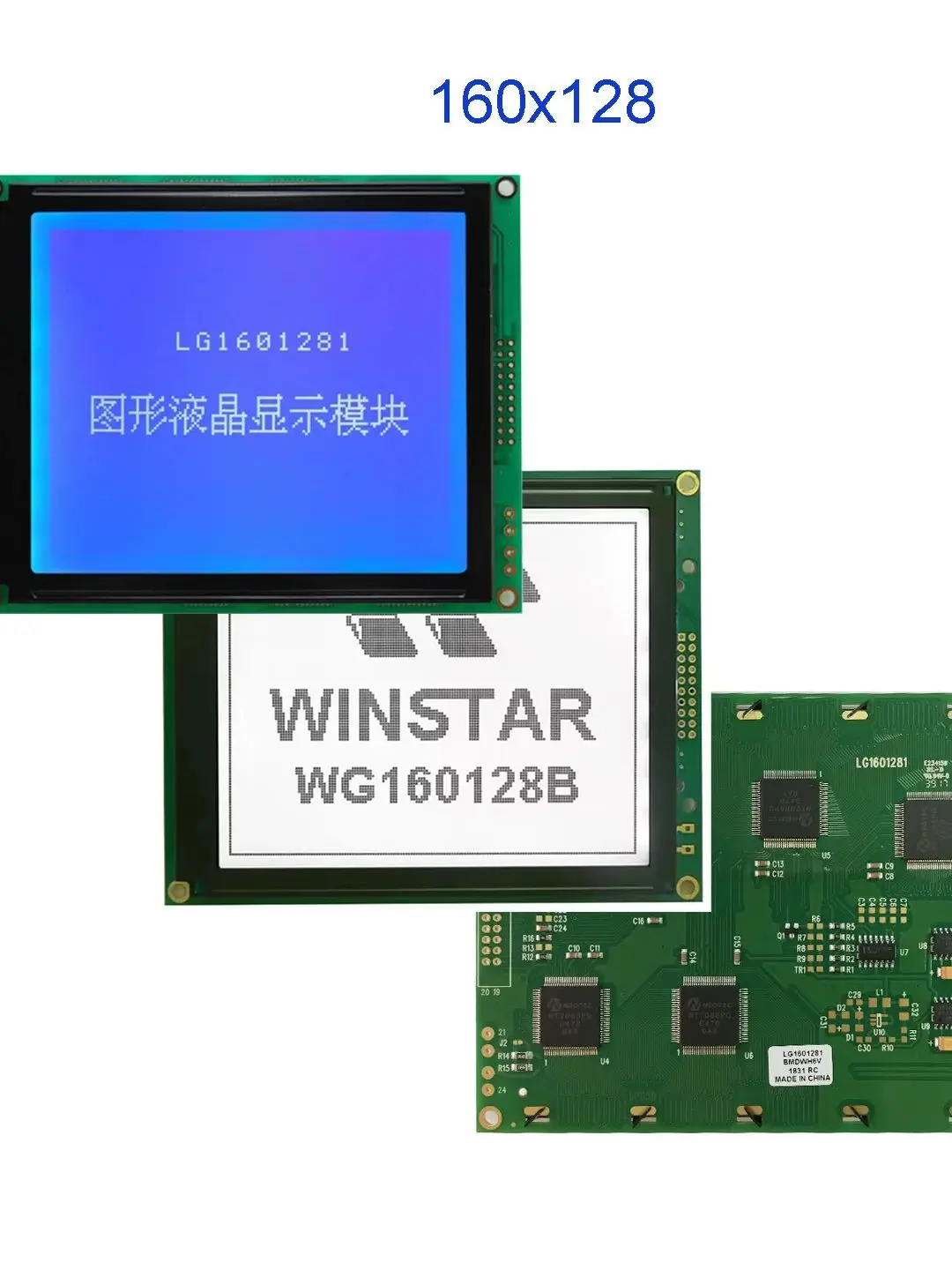 Moduł LCD 160x128 160128 Wyświetlacz RA6963 Układ Sterujący IC LG1601281BMDWH6V Kompatybilny z WG160128B-YYH-NZ WG160128B-TFH-NZ T6963C — zdjęcie 2