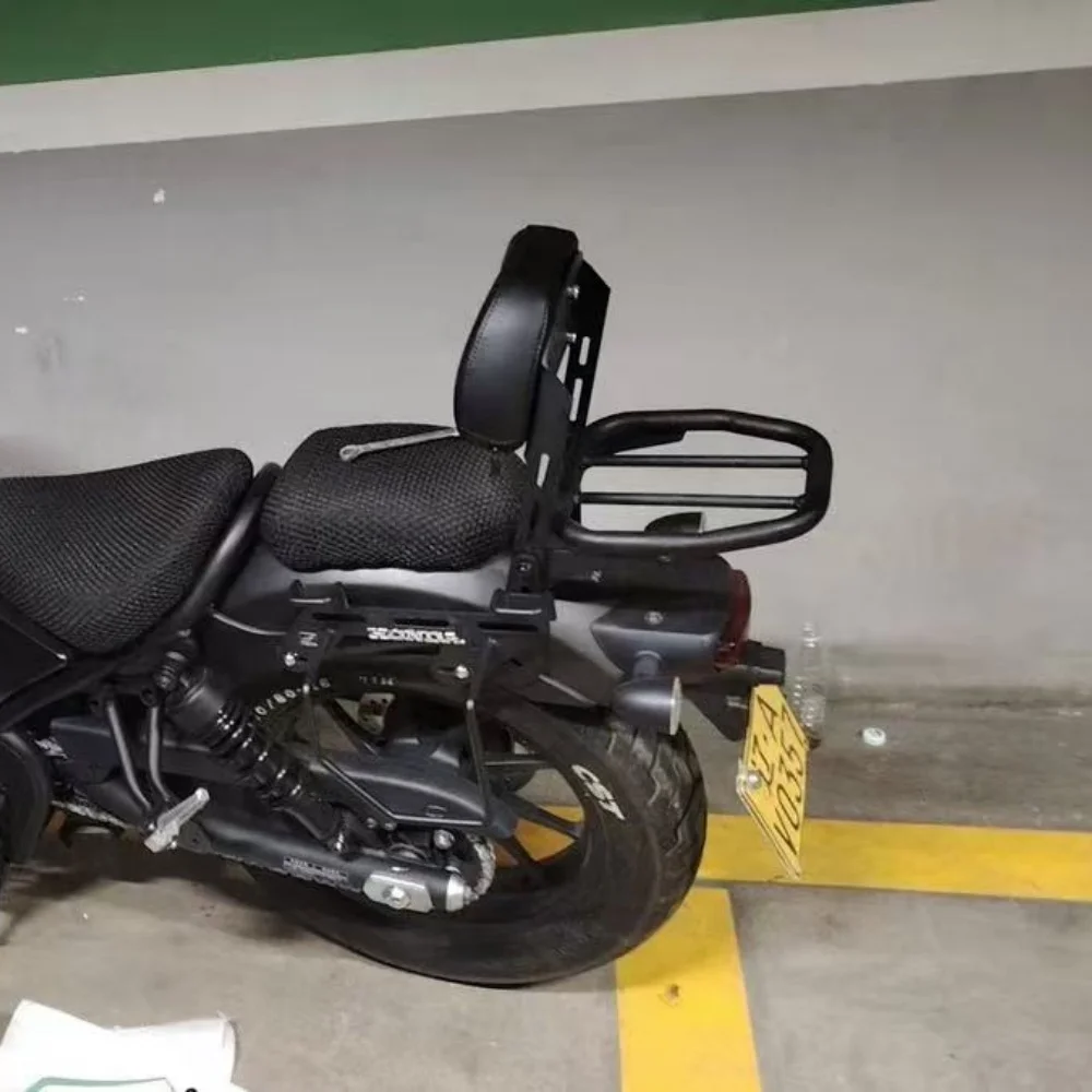 For  Rebel CM500 Custom Reinforced Passenger Backrest Kit, Sturdy Rear Grab Bar Seat Back Support Mod Parts