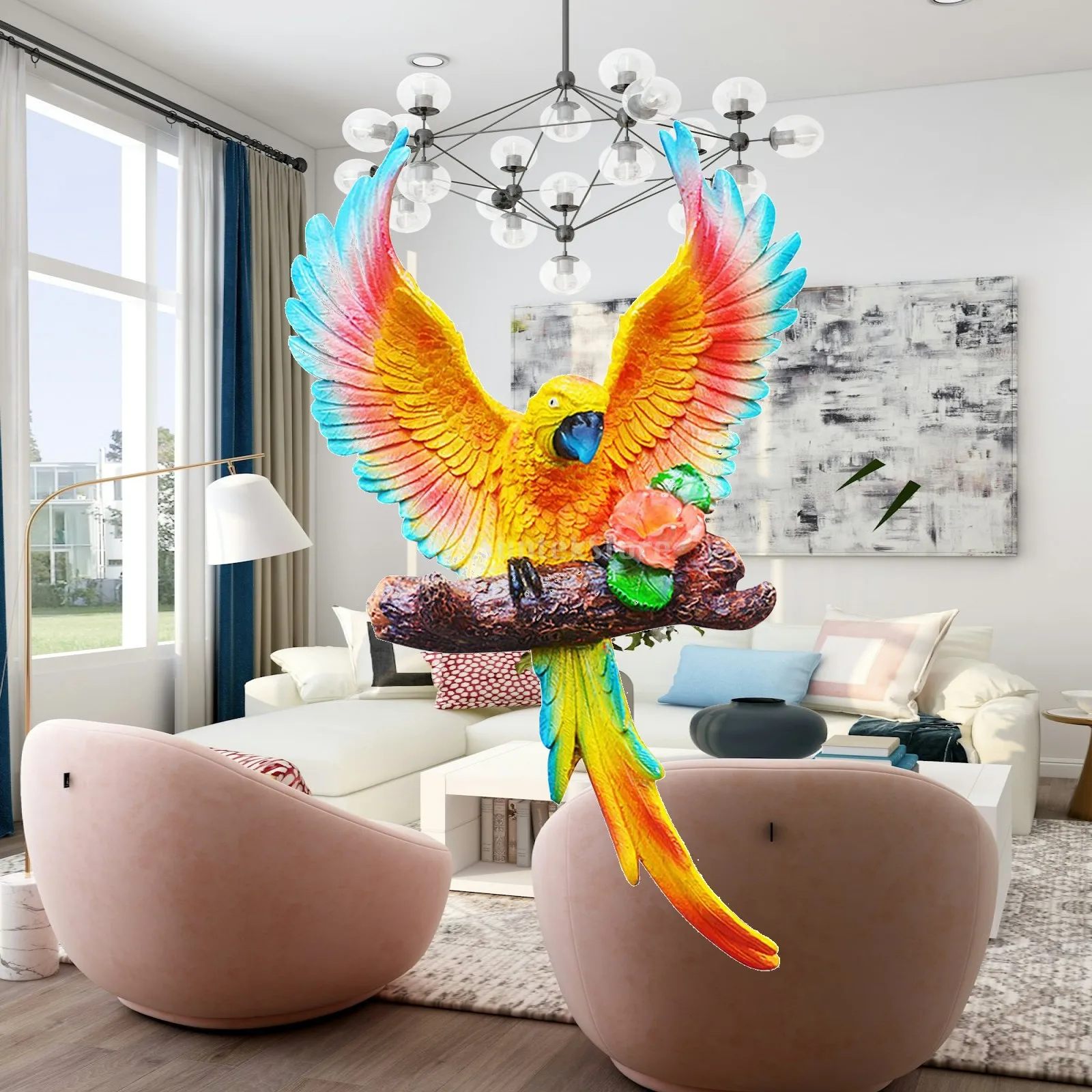 Statue Sculpture Polyresin Ornament Wall Art Hanging Wall Decor for Outside
