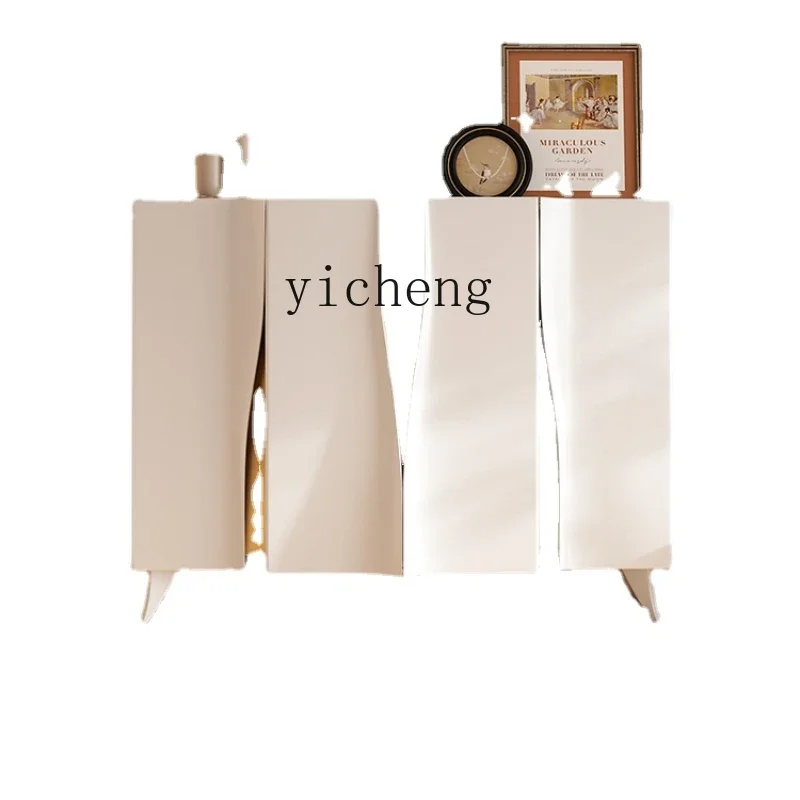 

French Cream Style Shoe Cabinet Ultra-Thin Living Room Storage Home Solid Wood Entrance Cabinet Nordic