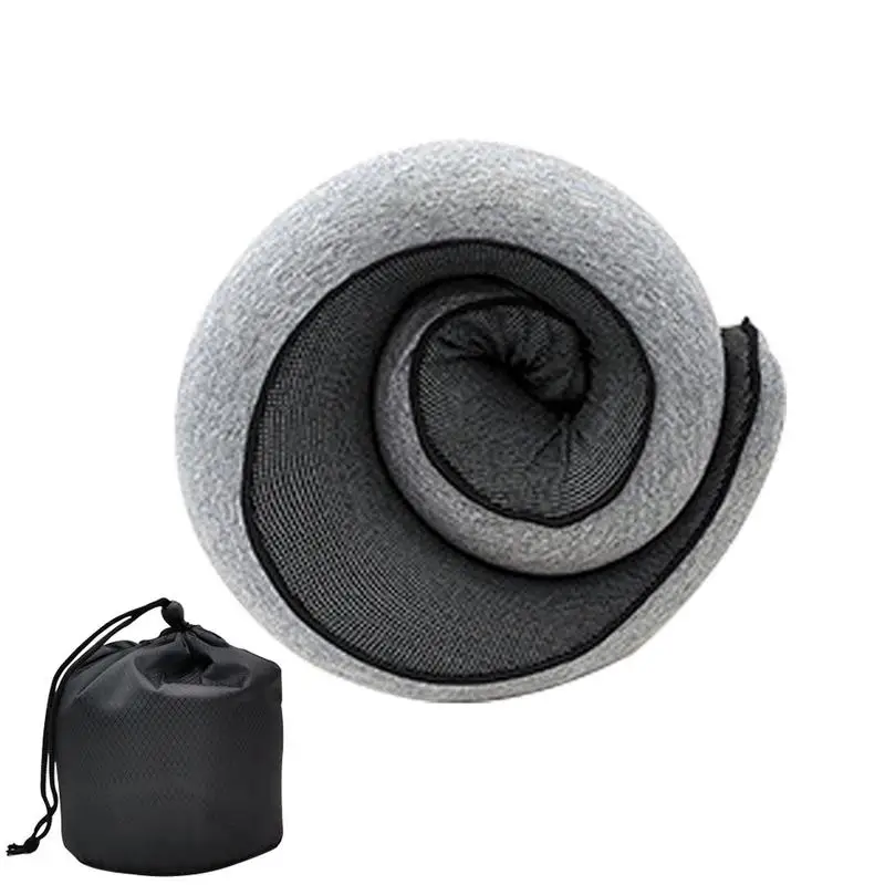 Travel Neck Pillow Memory Foam U Shaped Pillow Car Airplane Neck Cushion Snail Style Travel Neck Support Healthcare supplies