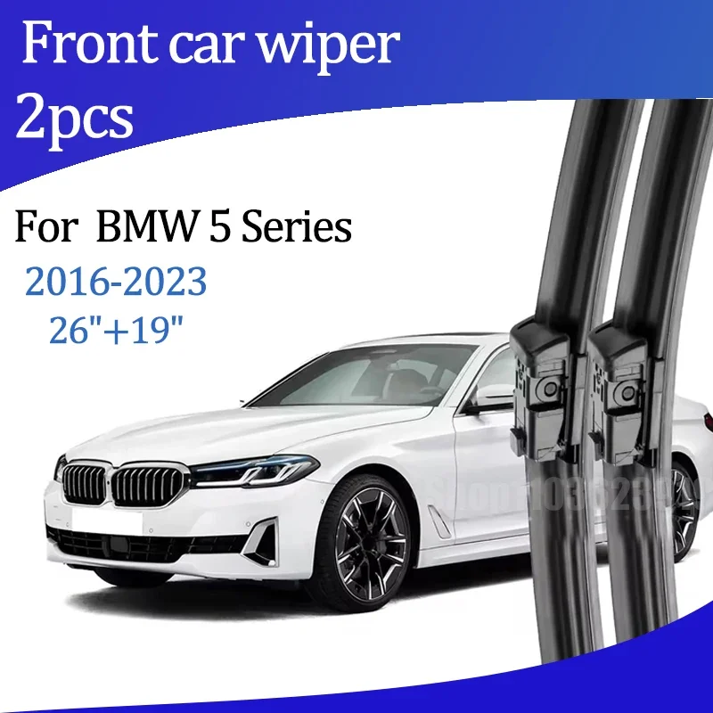 

For BMW 5 Series G30 G31 F90 2016-2023 2017 Wiper Front Wiper Blades Windshield Windscreen Window Brush 26"+19" Car Accessories