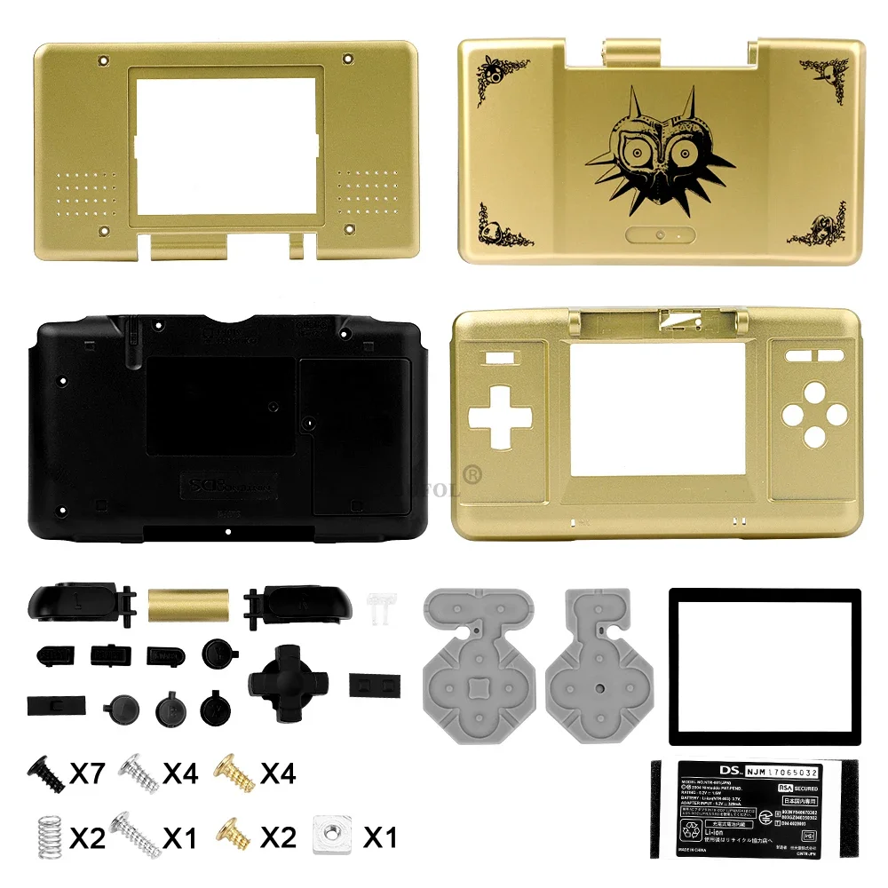7 ألوان يمكنك صنعها بنفسك بديلة لوحدة تحكم ألعاب نينتندو DS NDS مجموعة كاملة من غطاء شل الإسكان مع أزرار ملحقات حافظة واقية