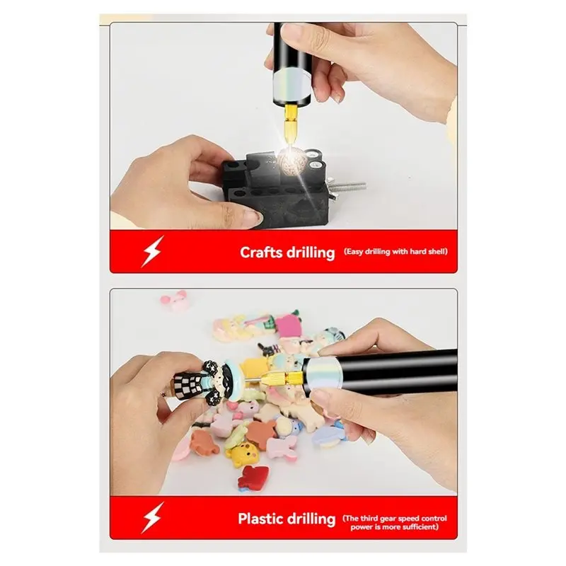 A04G-Electric USB Mini Drill Kit  USB Drill Rotary Tools Engraver Pen Drilling Jewelry Tools With Drill Bits Power Tools