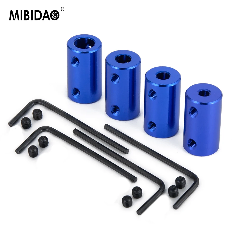 MIBIDAO Aluminum Alloy Shaft Coupler 5x8mm Blue Flexible Coupler Rigid Screw Part For Stepper Motor Parts