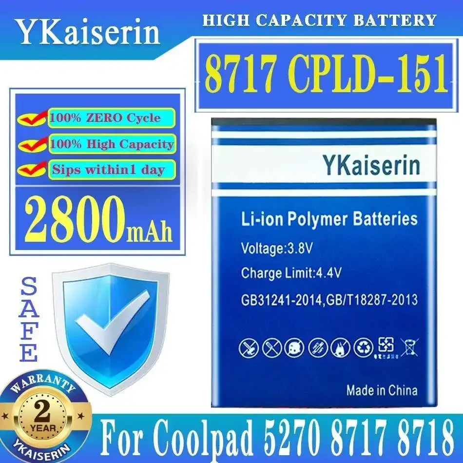 

Mobile Phone Battery Fast Charging For Coolpad 5270 8717 8718 Cpld-151 Reliable Replacement 2800Mah