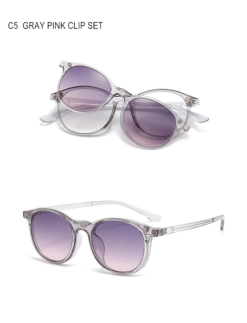 Sonnenbrillen-Clip und Myopie-Brille für Sphäre -0,5 bis -10 Männer Frauen transparenter Rahmen verschreibungspflichtige Brille für Kurzsichtigkeit oder Hornhautverkrümmung F588 – Detail 19