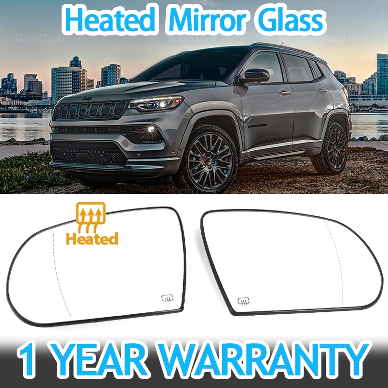 For Jeep Compass MP 2017 2018 2019 2020 2021 2022 17-22 Rearview Mirror Glass Door Wing Mirror Heated Side Mirror Glass