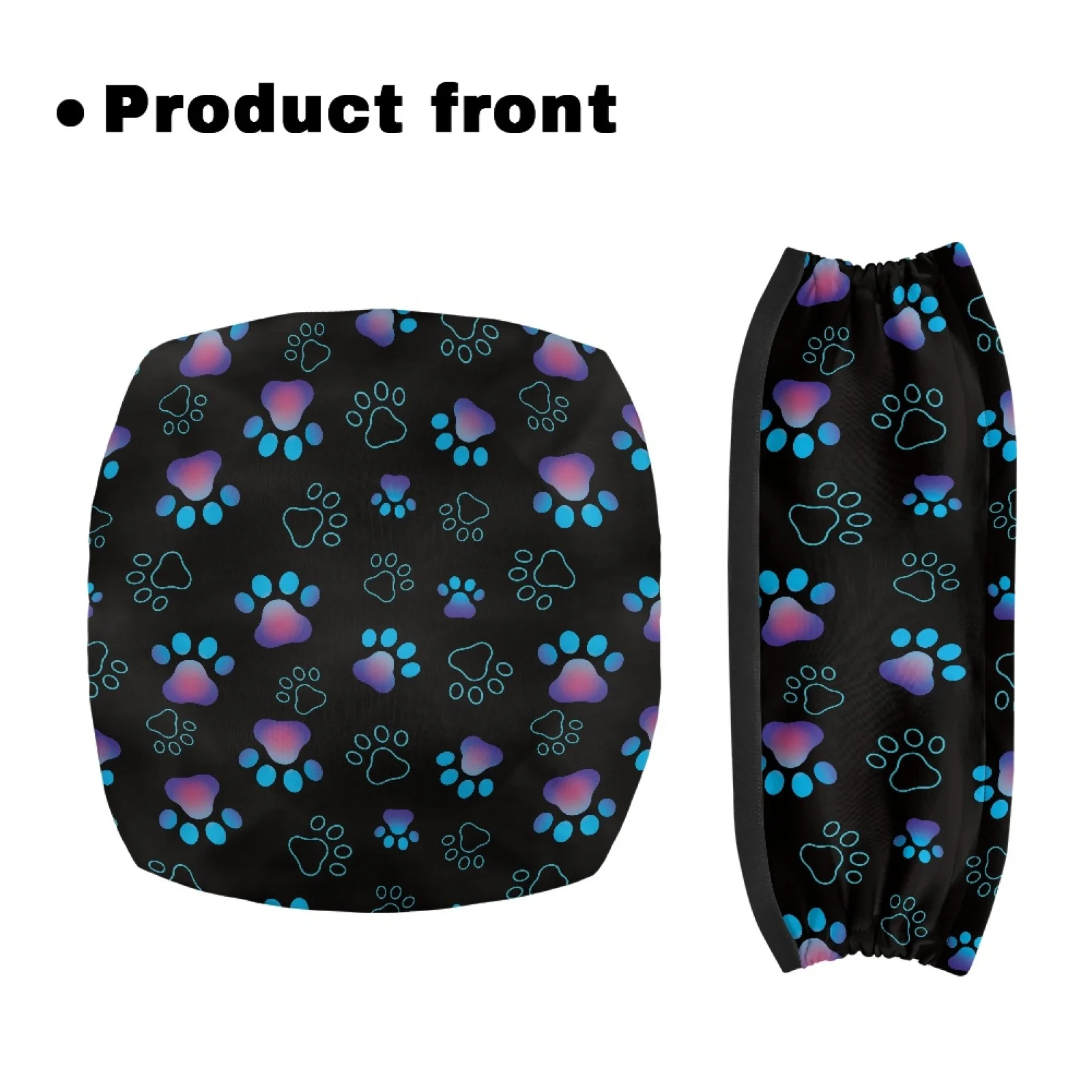 Coloranimal Dog Paw Print 2 Pieces Set Walker Seat Covers for Unisex Rollator Seat Back Rest Covers New Arrival
