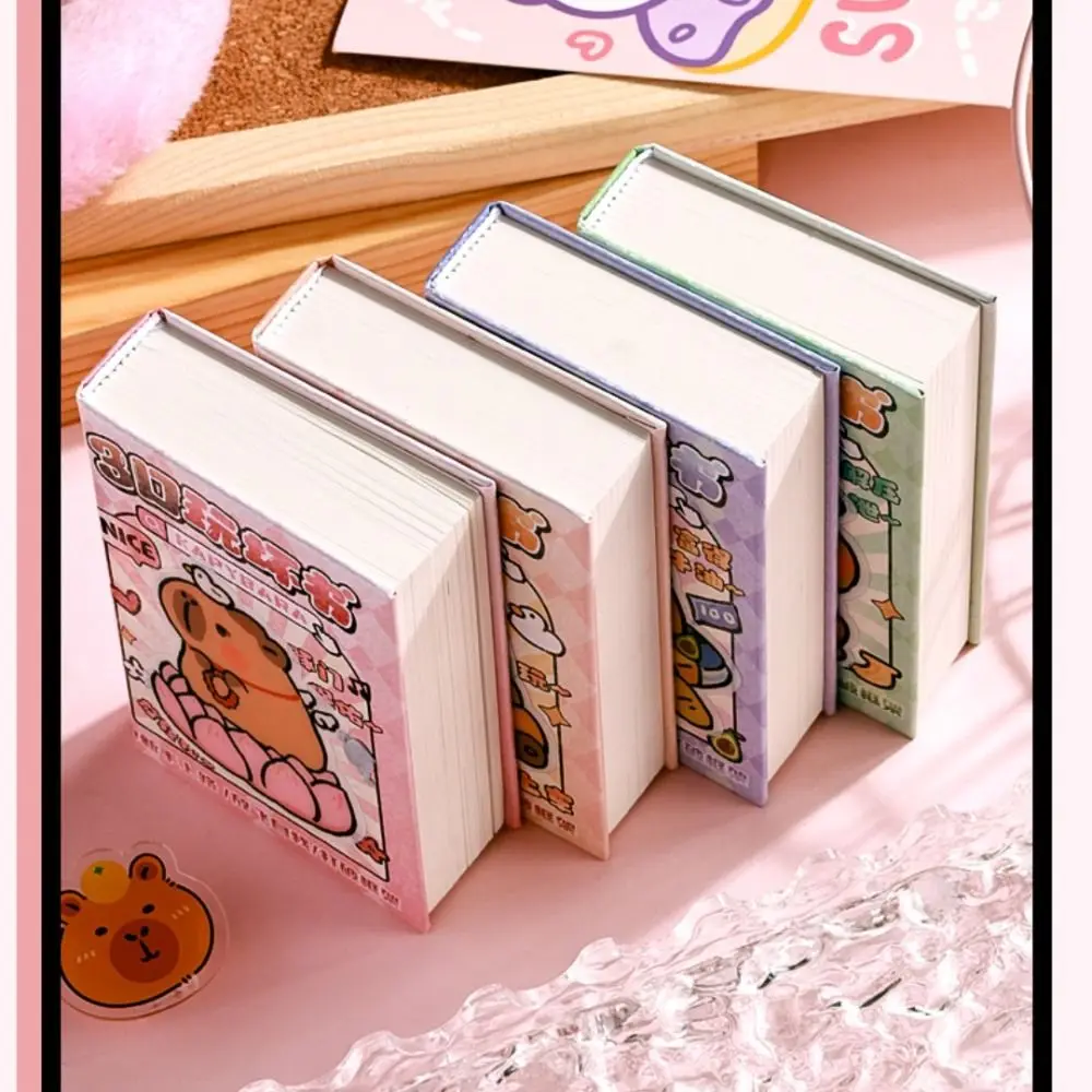 Portable Kapibara 3D Play Bad Book Decompression Book Puzzle Hand Account Book Pocket Notebook Handmade DIY Stress Relieving