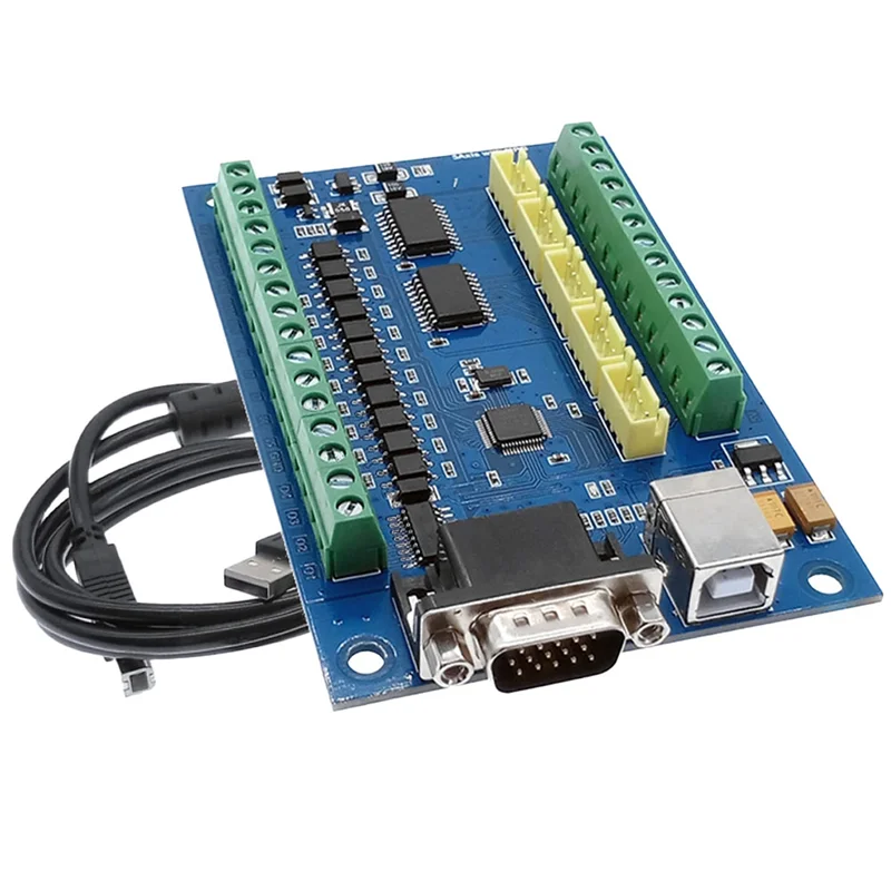 MACH3 USB CNC 5 Axis 100Khz 12-24V Linear Motion Control Card STB5100 Breakout Board-N36R
