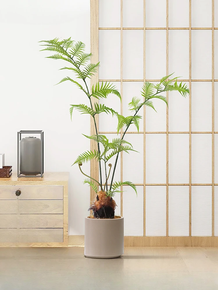 

It's So Real! Salian Arum Simulation Tree Green Plant Bionic Fake Tree Plant Pot Indoor Decoration