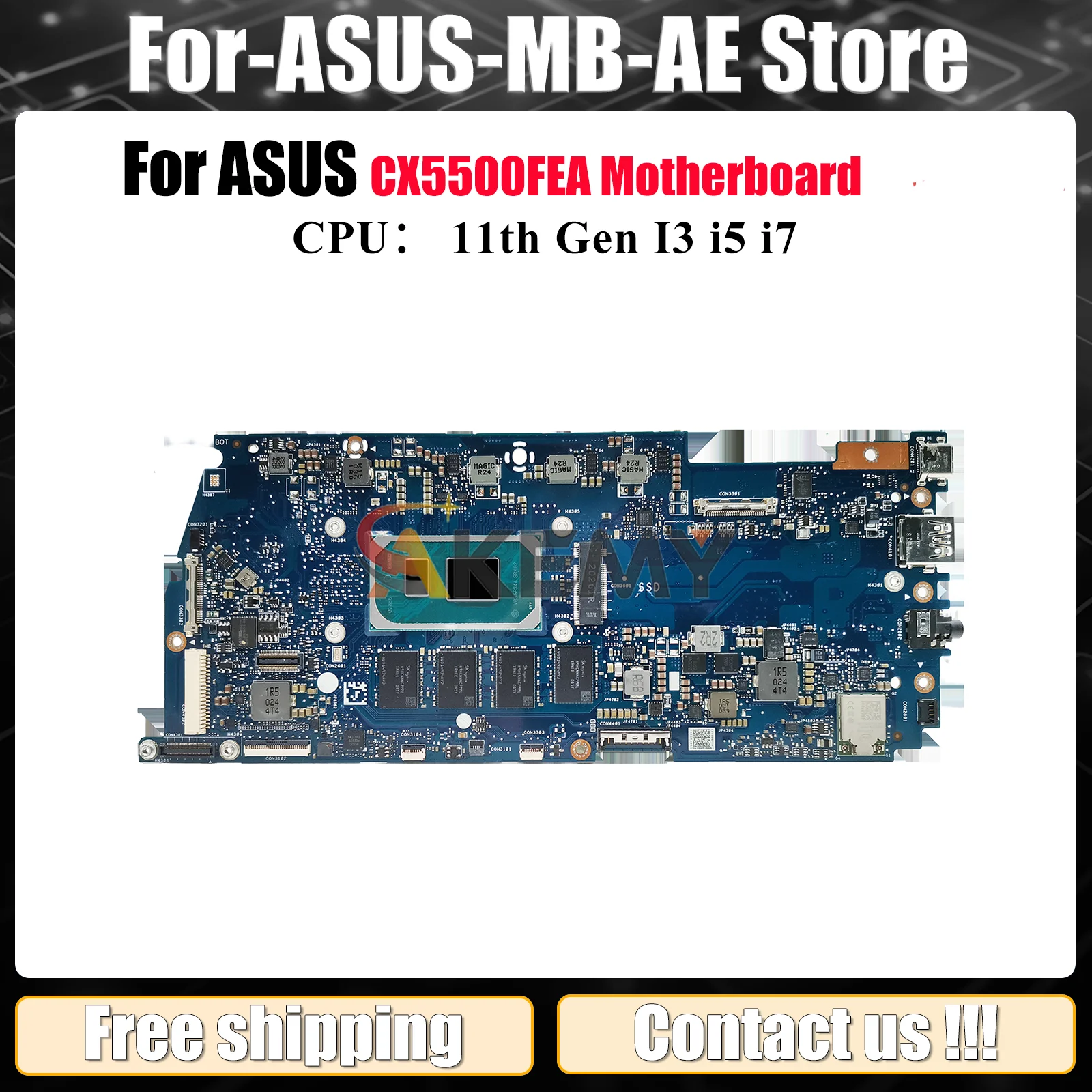 

Материнская плата для ноутбука CX5500FEA для ASUS Chromebook Flip CX5 CX5500F CX5500FEA с 11-го поколения I3 i5 i7 100% тестирование OK stk