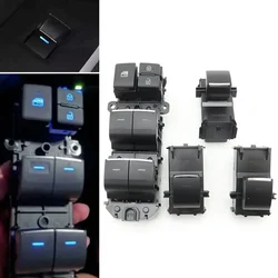 4pcs/Set LHD Power Window Lifter Ice Blue Light Button Switch For Toyota RAV4 Corolla Yaris Karis Cross Avalon Levin C-HR