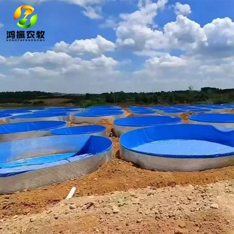 

Fish Farming Equipment: Galvanized Canvas Water Tank Reservoir